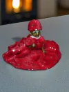 HimRajya Red Fur Winter 3 pc Poshak Dress for Thakurji thumbnail 1