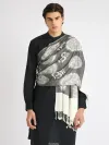 OM Printed (Black And White) reversible Stole for Men and Women by Rudrajap thumbnail 1